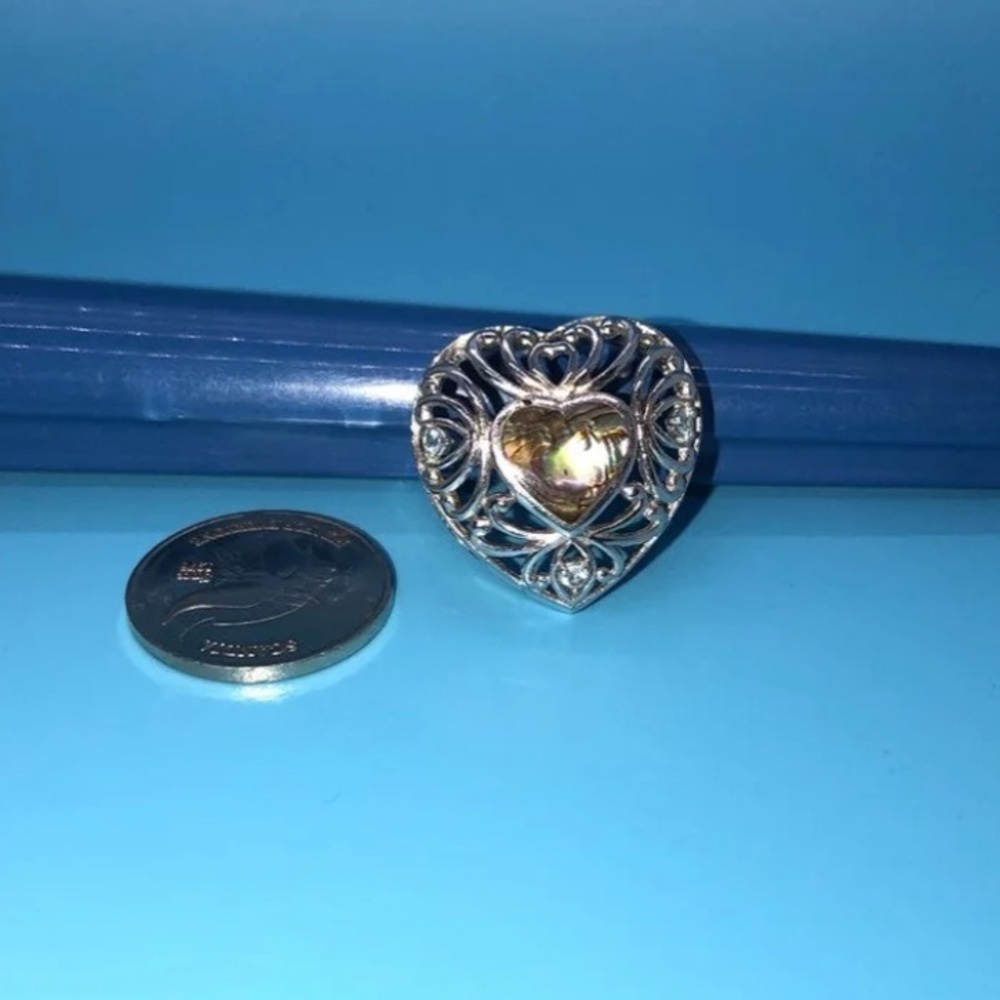 Sterling Silver Abalone & Blue Topaz Pendant